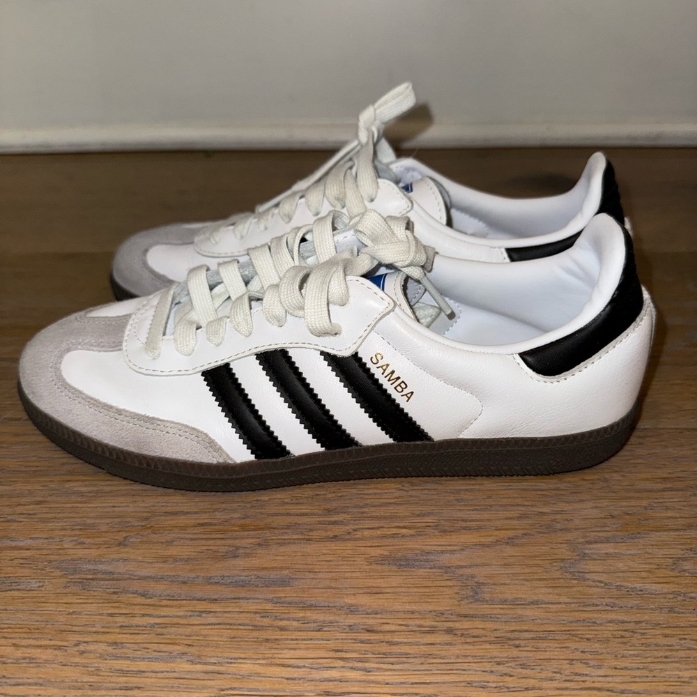 Men’s Adidas Samba White Sneakers Size 6 1/2